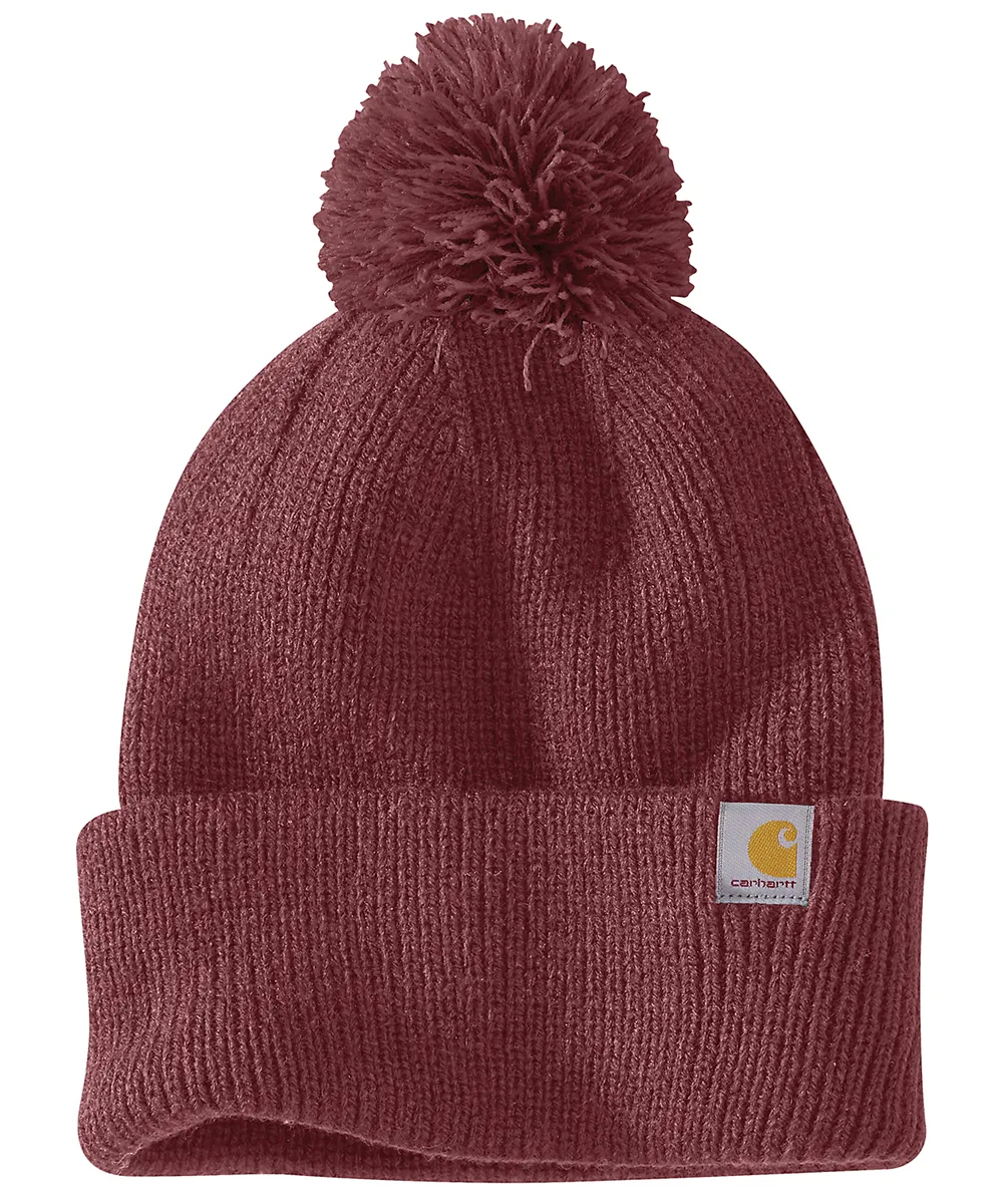 Carhartt Knit Pom Pom Cuffed Beanie - Sable