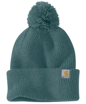 Carhartt Knit Pom Pom Cuffed Beanie - Sea Pine