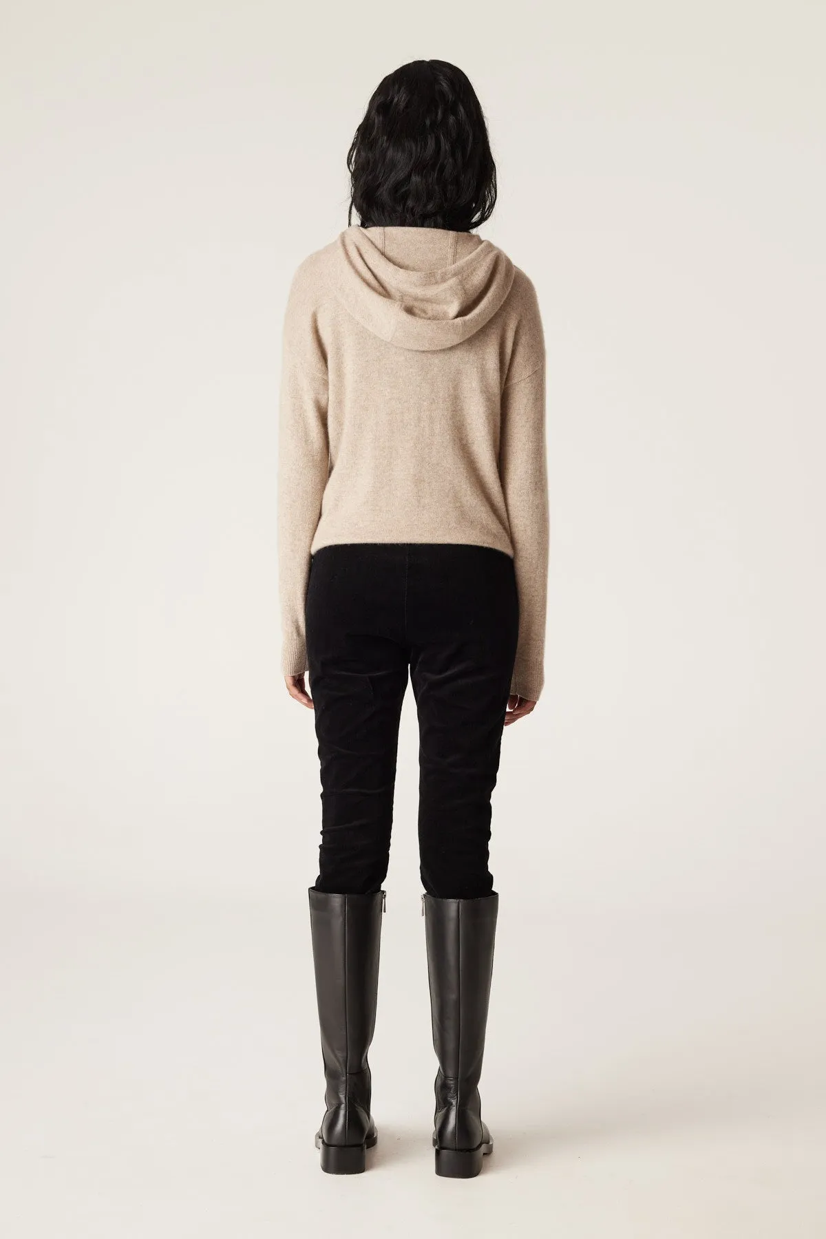 Cashmere Hooded Jumper - Stone