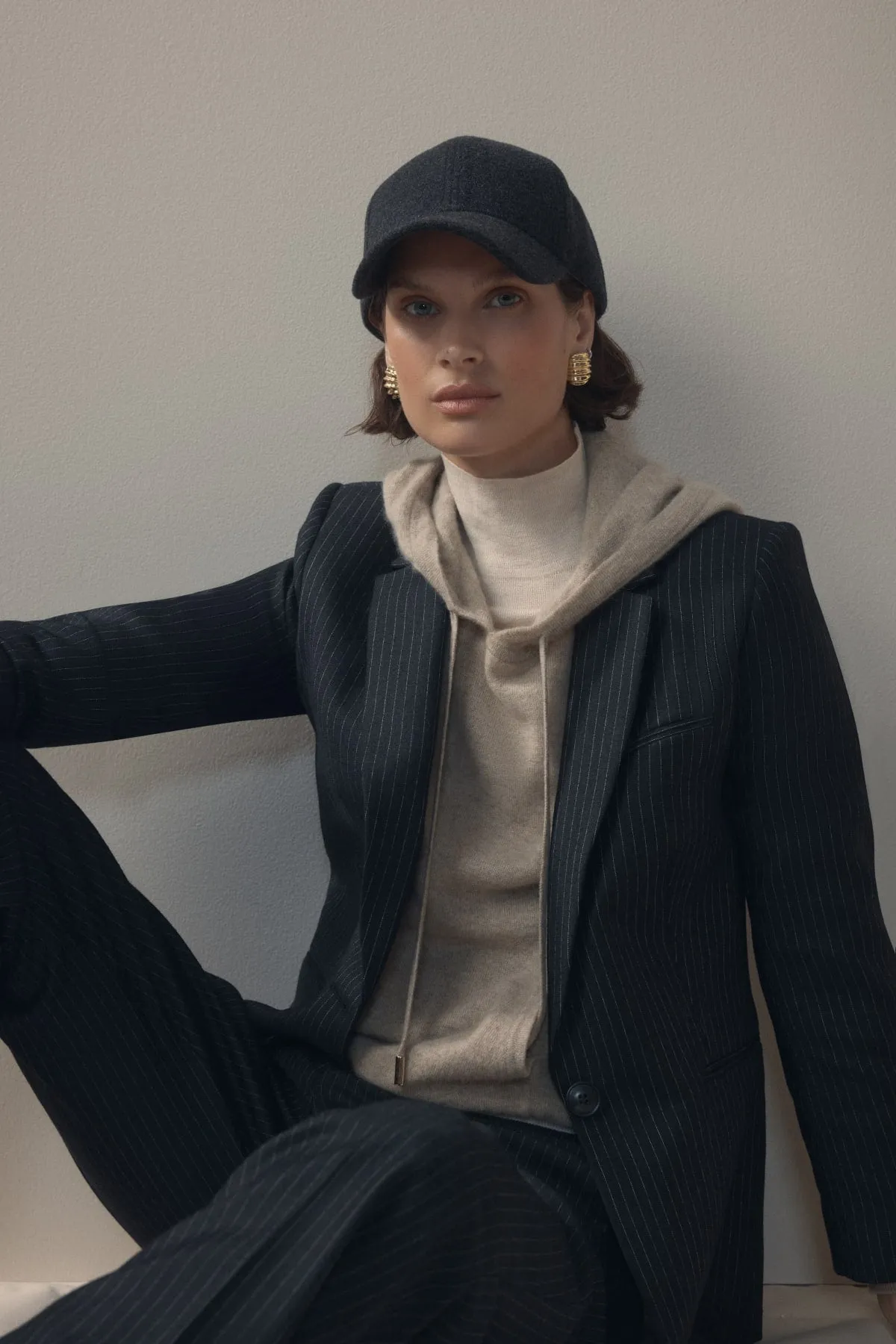 Cashmere Hooded Jumper - Stone