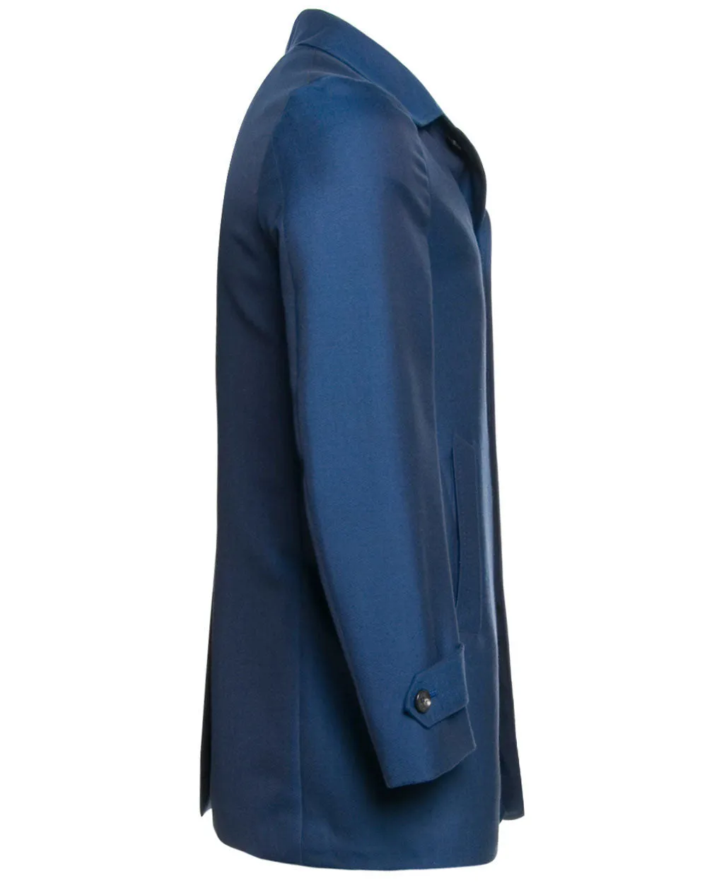 Cashmere Portofino Walking Coat in Blue