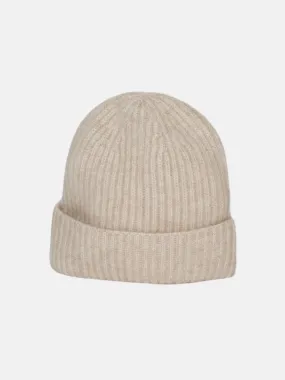 Cashmere Rib Beanie Oatmeal