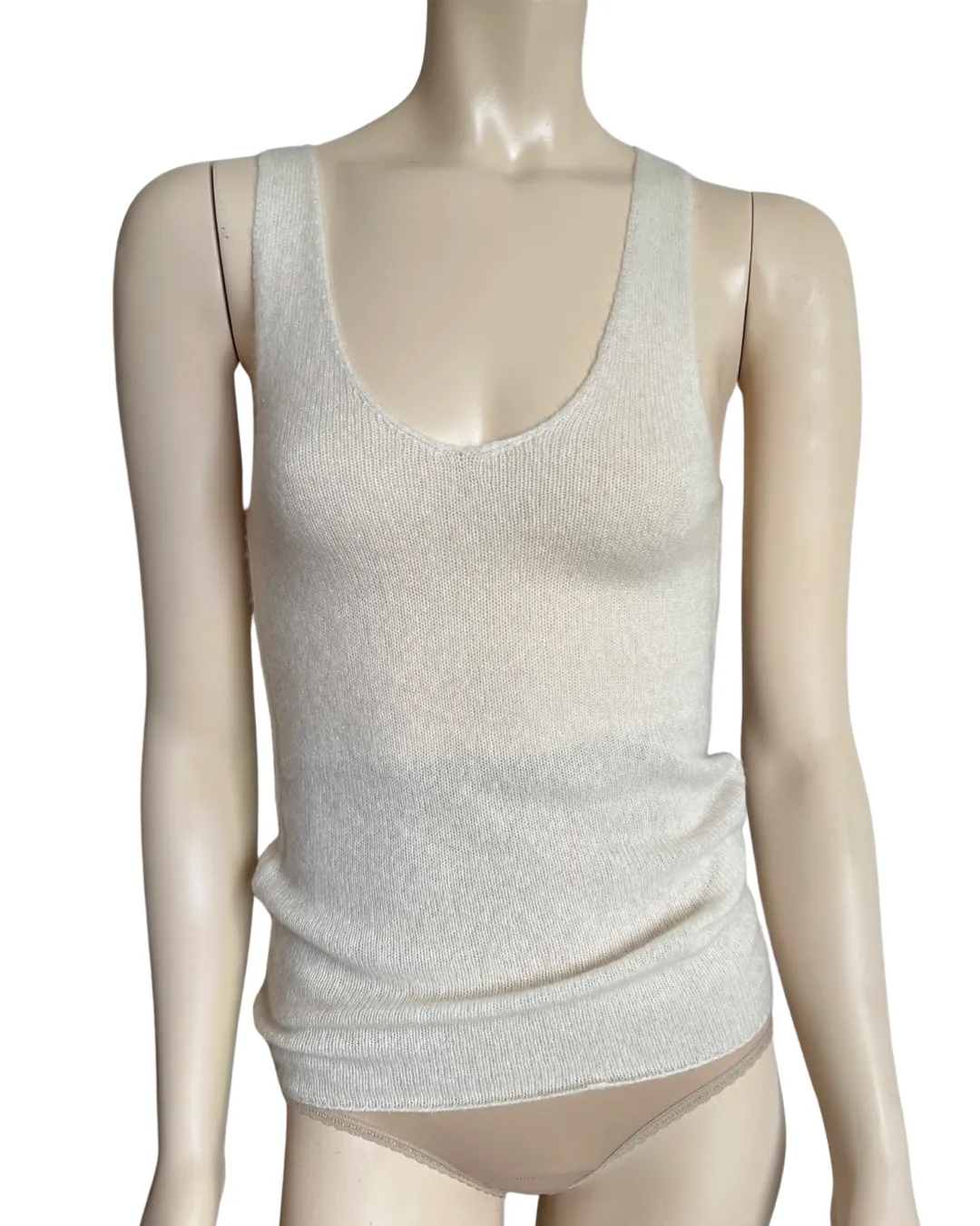 CASHMERE SILK CLOUD TANK SIZE S