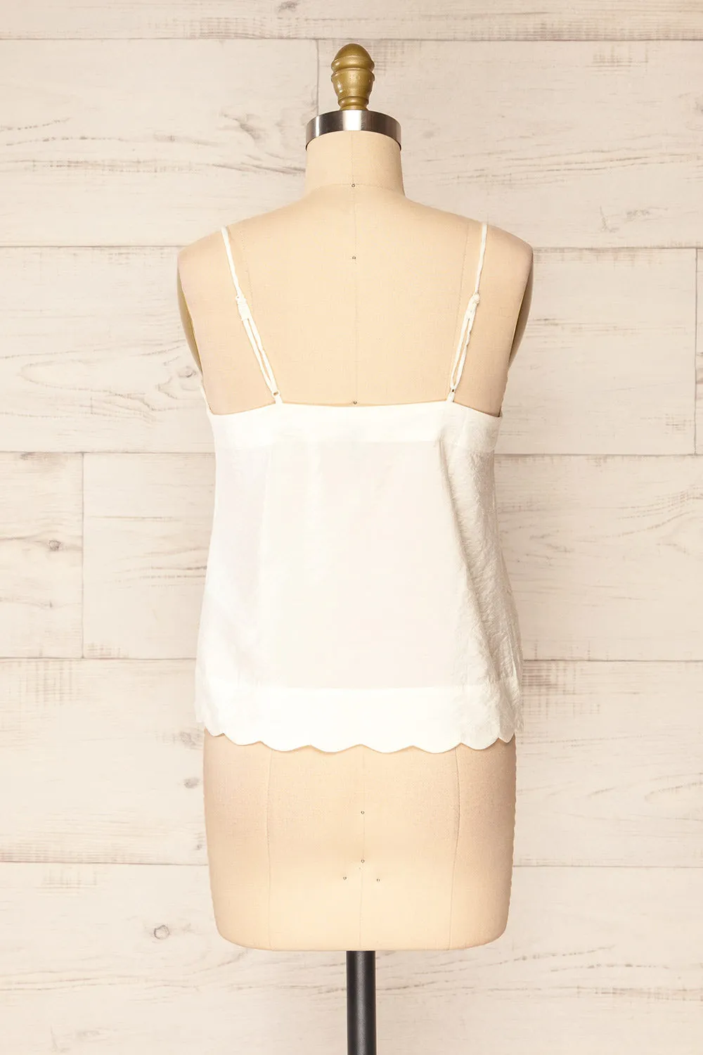 Catheline Ivory | Cropped Button-Up Cami Top
