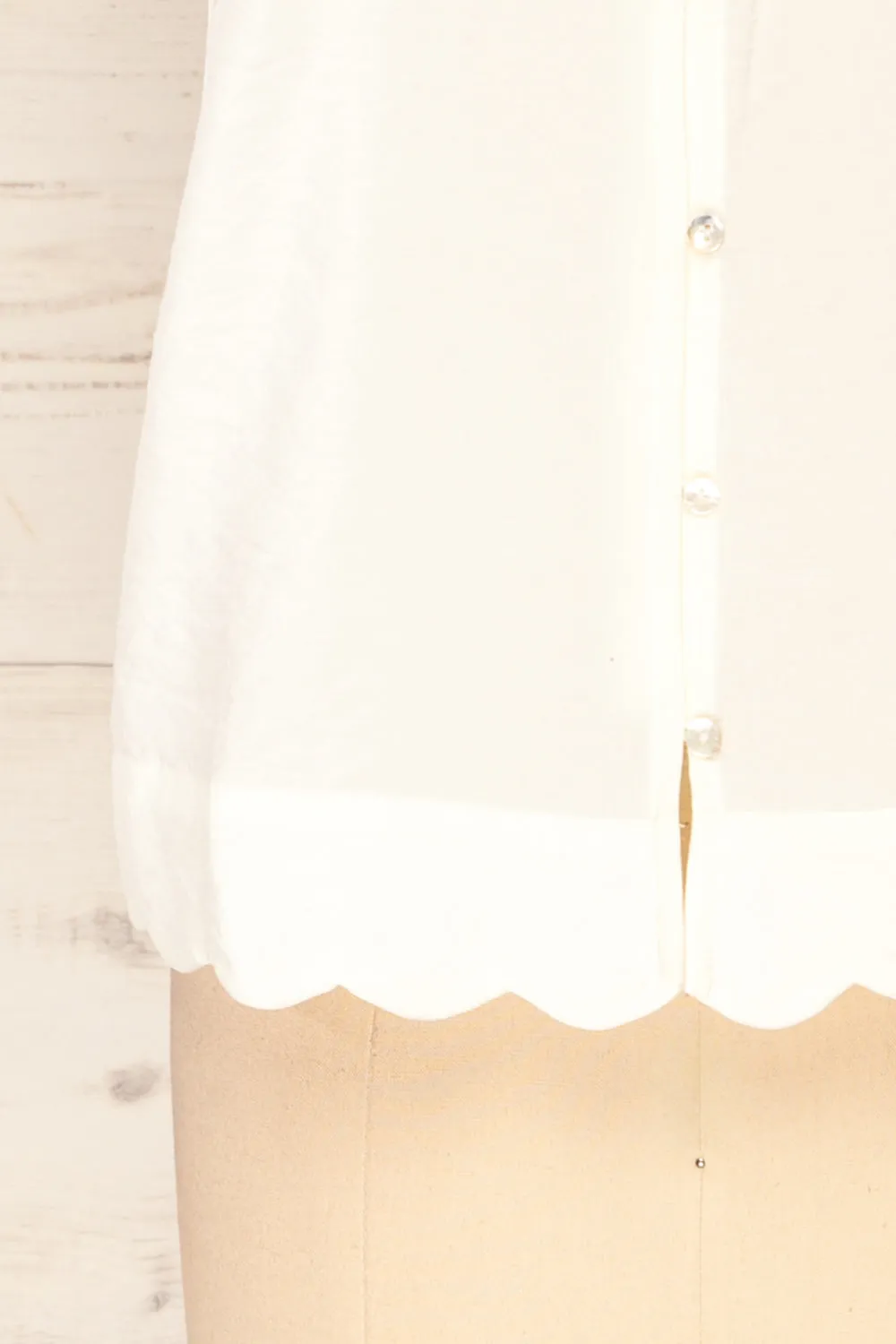 Catheline Ivory | Cropped Button-Up Cami Top