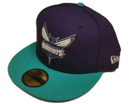 Charlotte Hornets New Era Purple Teal Classic NBA Fitted Hat Cap