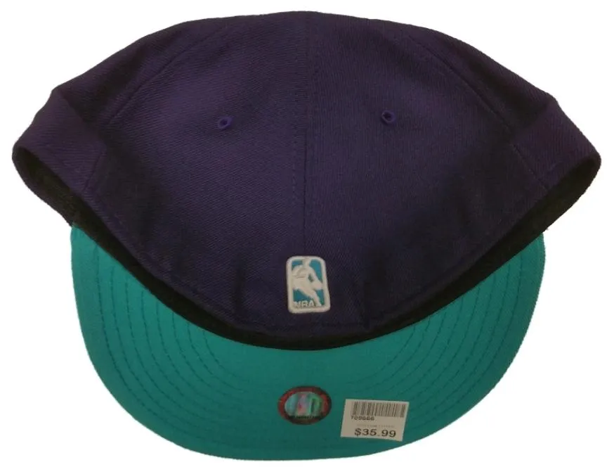 Charlotte Hornets New Era Purple Teal Classic NBA Fitted Hat Cap