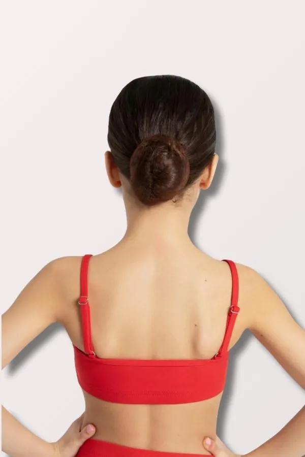 Children's Lined Camisole Bra Top - Red