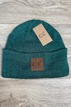 Classic Beanie w/Logo - Green Mix