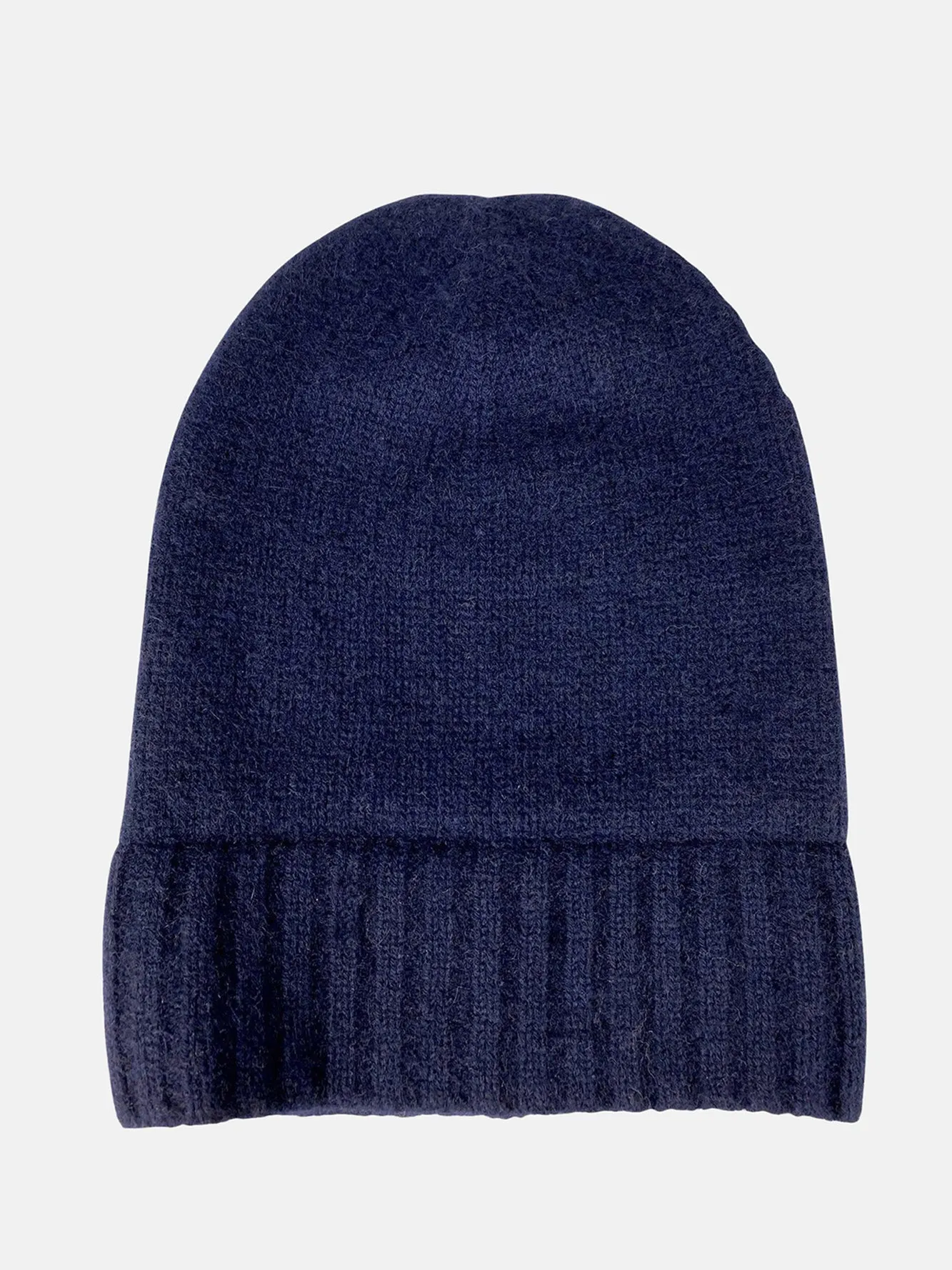 Classic Cashmere Slouchy Beanie- Navy