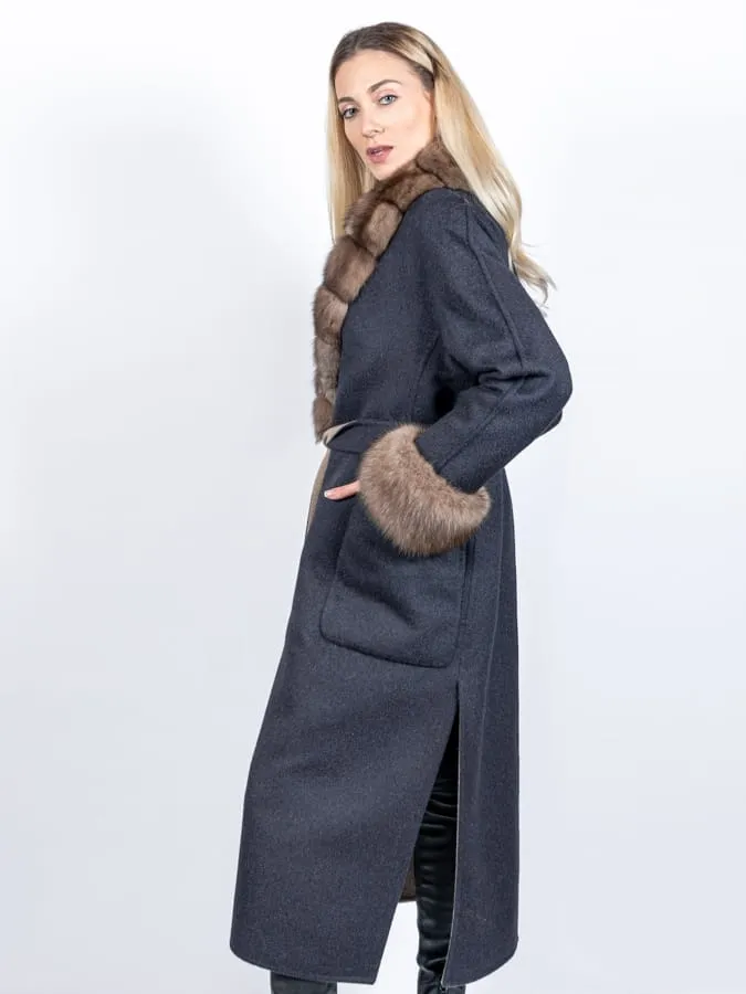 Coat in Vestaglia of Zibellino and Cashmere