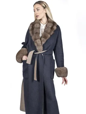 Coat in Vestaglia of Zibellino and Cashmere