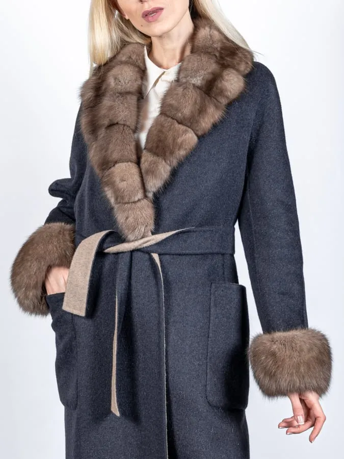 Coat in Vestaglia of Zibellino and Cashmere