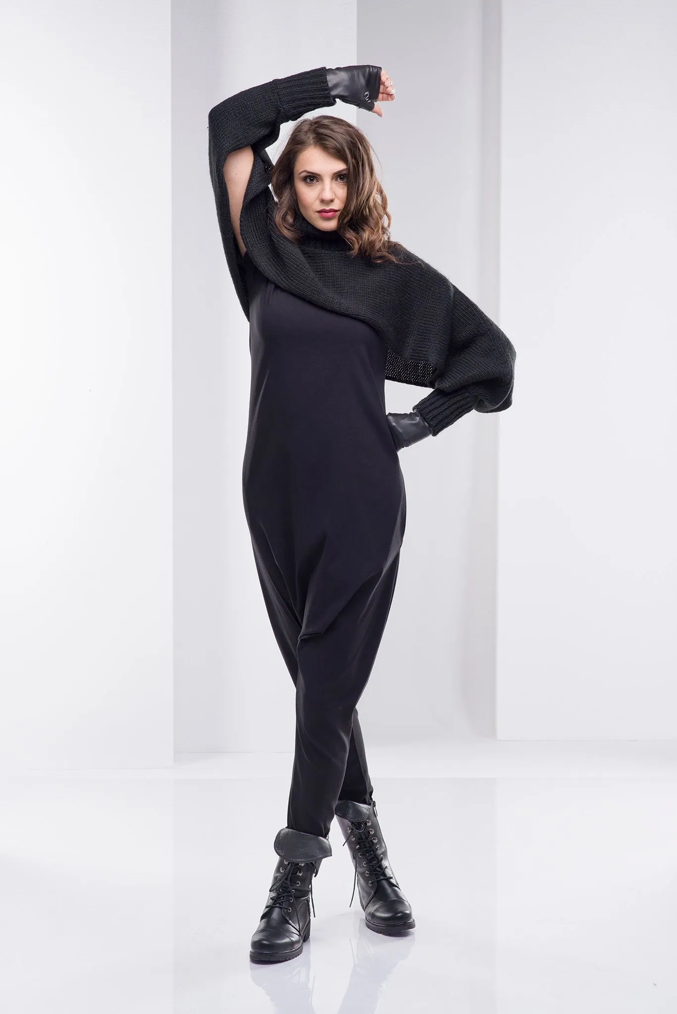 Cropped Poncho Sweater
