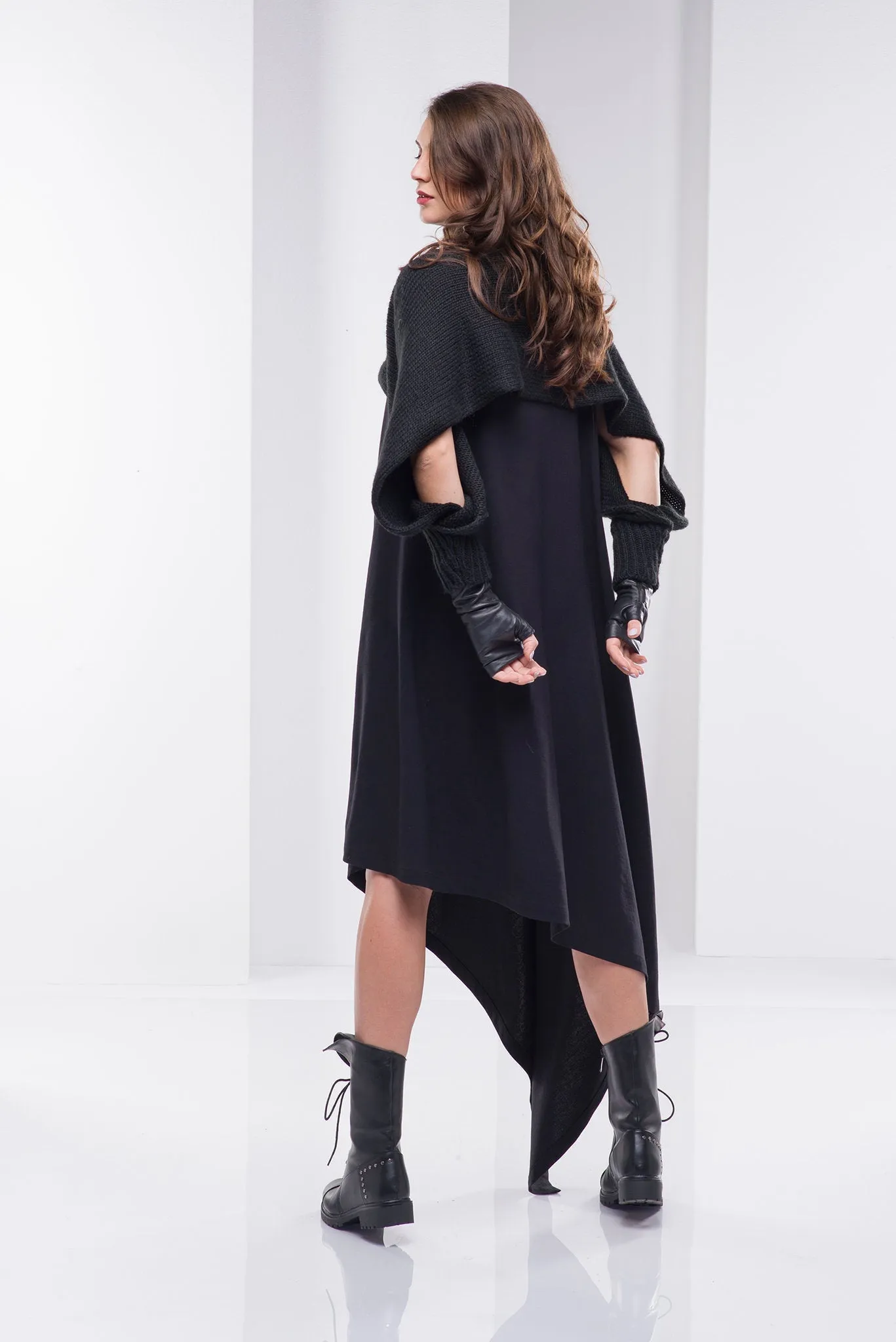 Cropped Poncho Sweater
