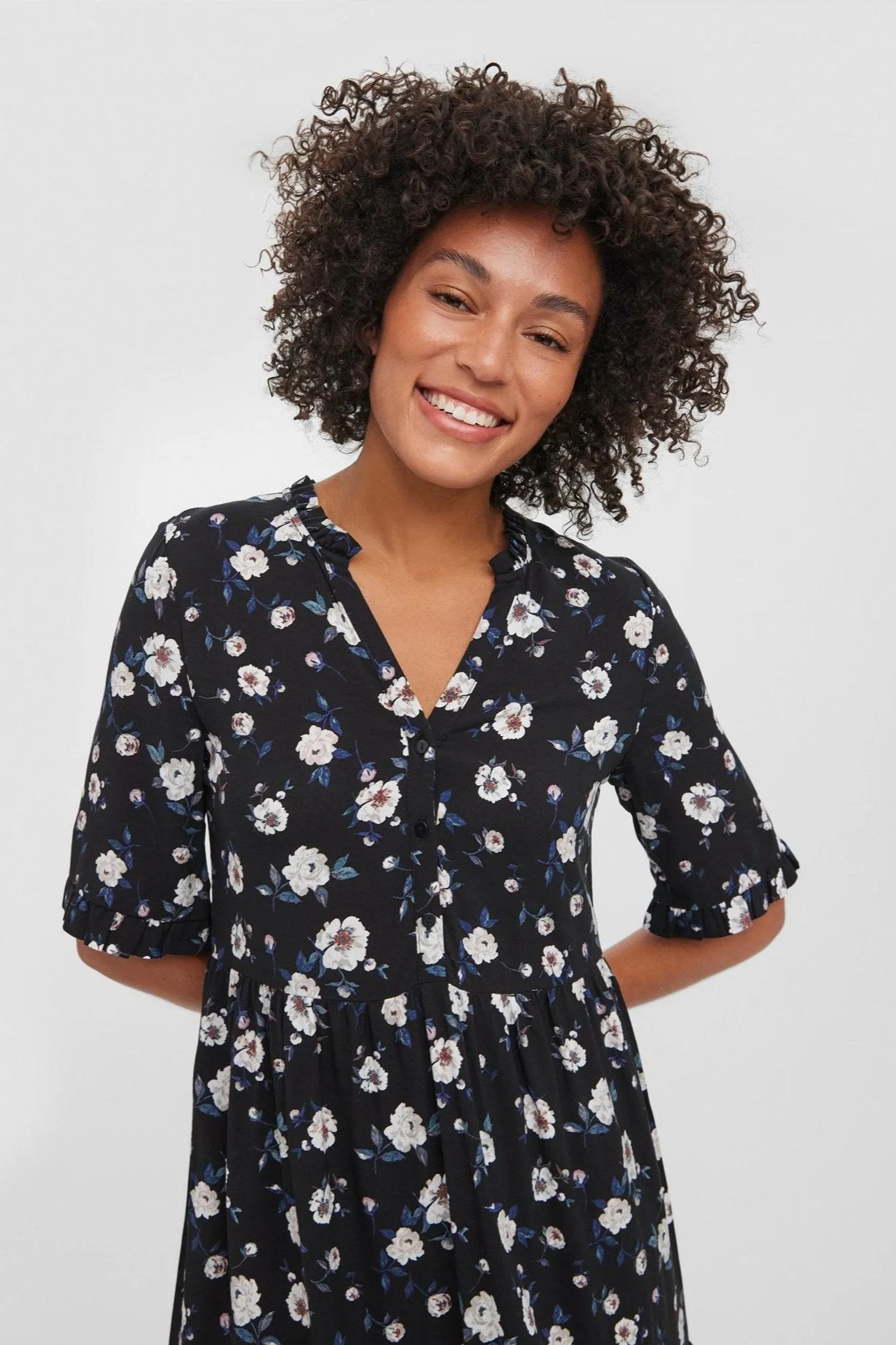 Easy 2/4 Calf Dress - Sort