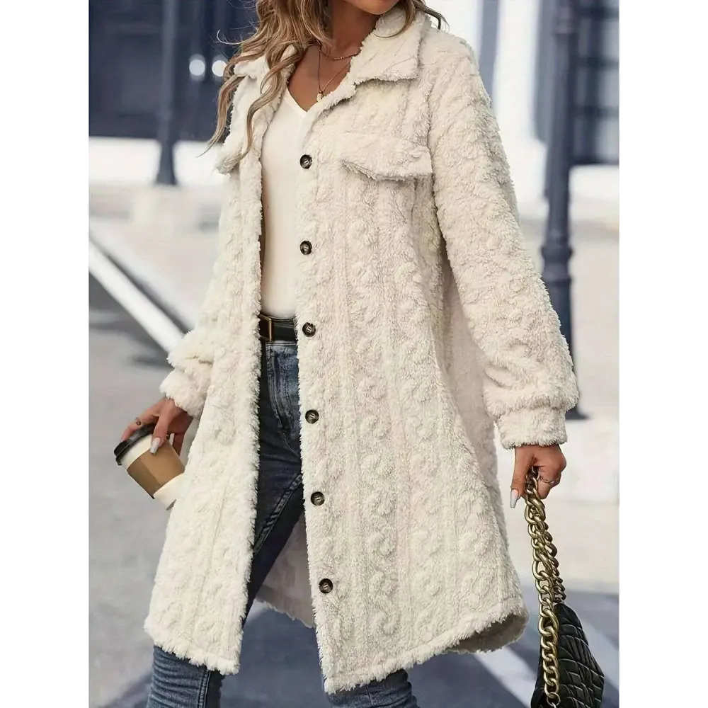 Elevate Your Wardrobe with the Long Sleeve Longline Coat in Luxury Fashion