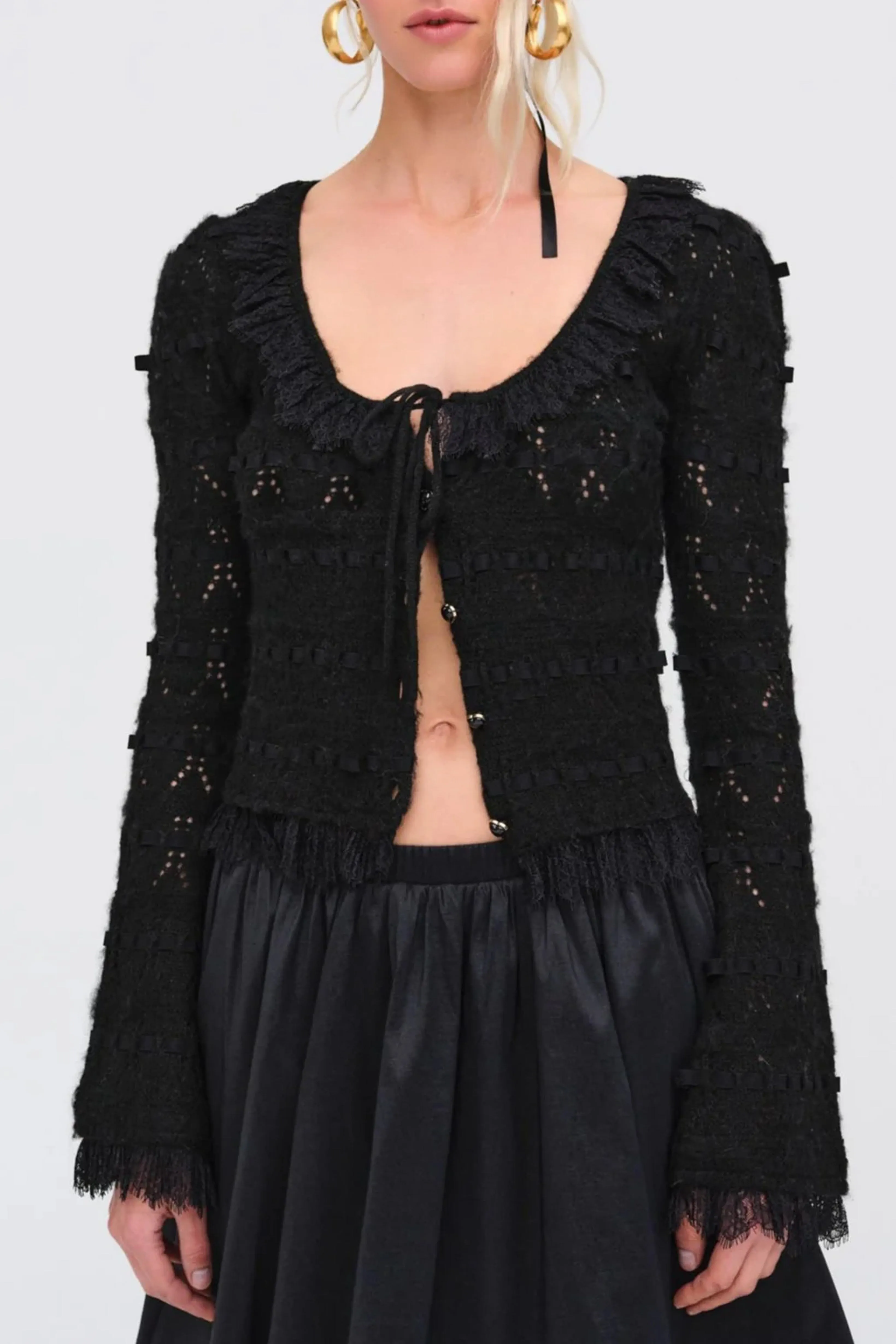 FOR LOVE & LEMONS | Jayla Cardigan - Black