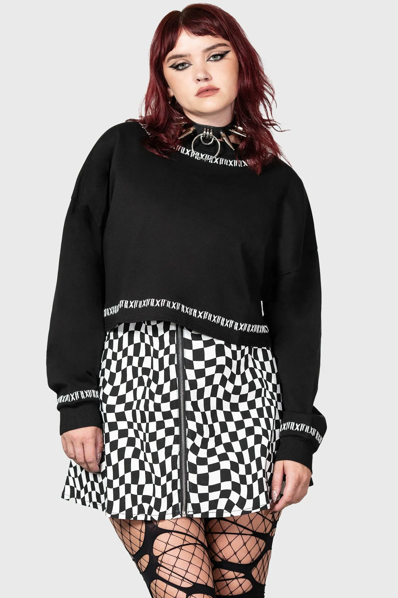 Fright N Terror Crop Sweater - Resurrect