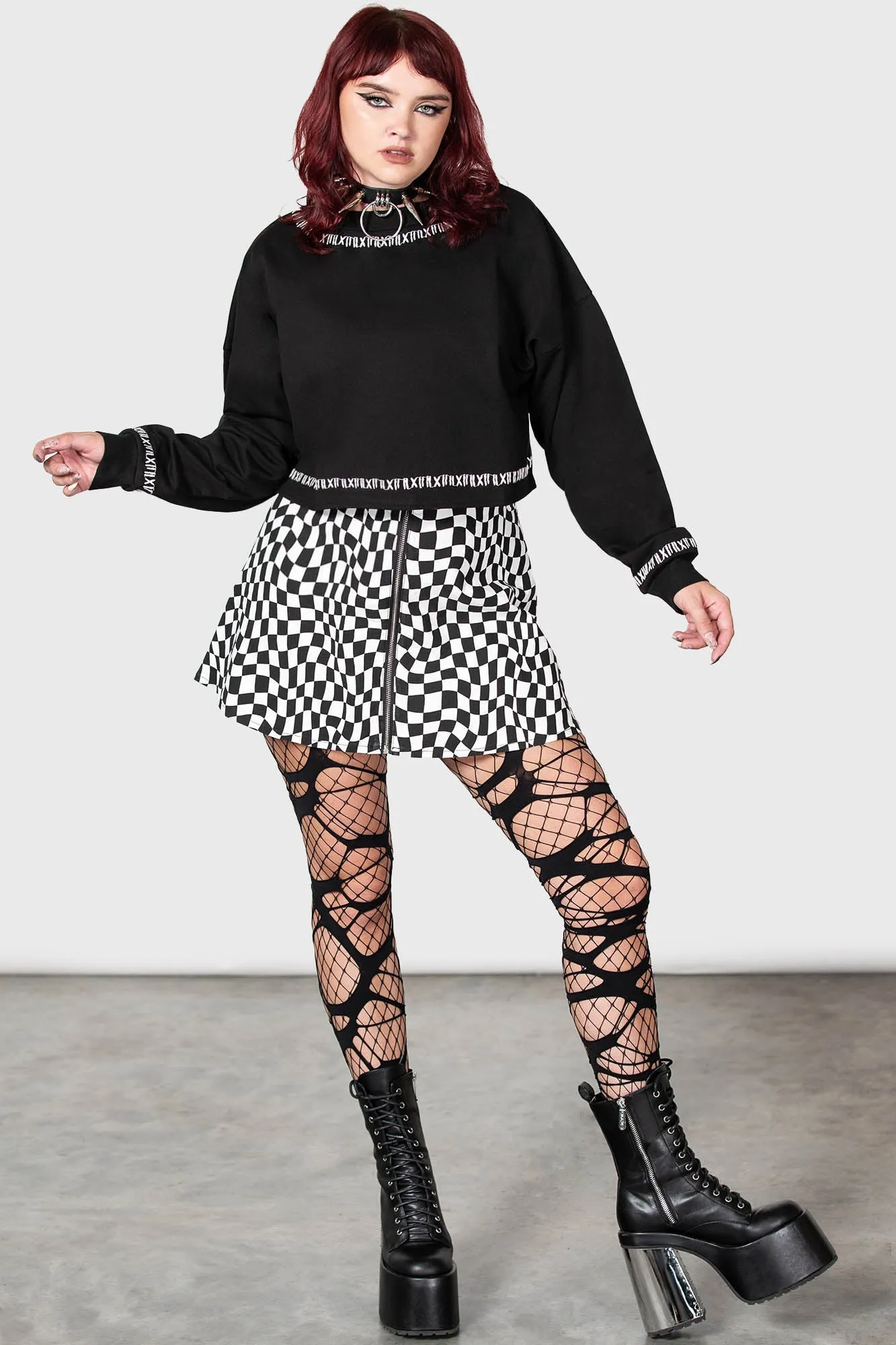 Fright N Terror Crop Sweater - Resurrect