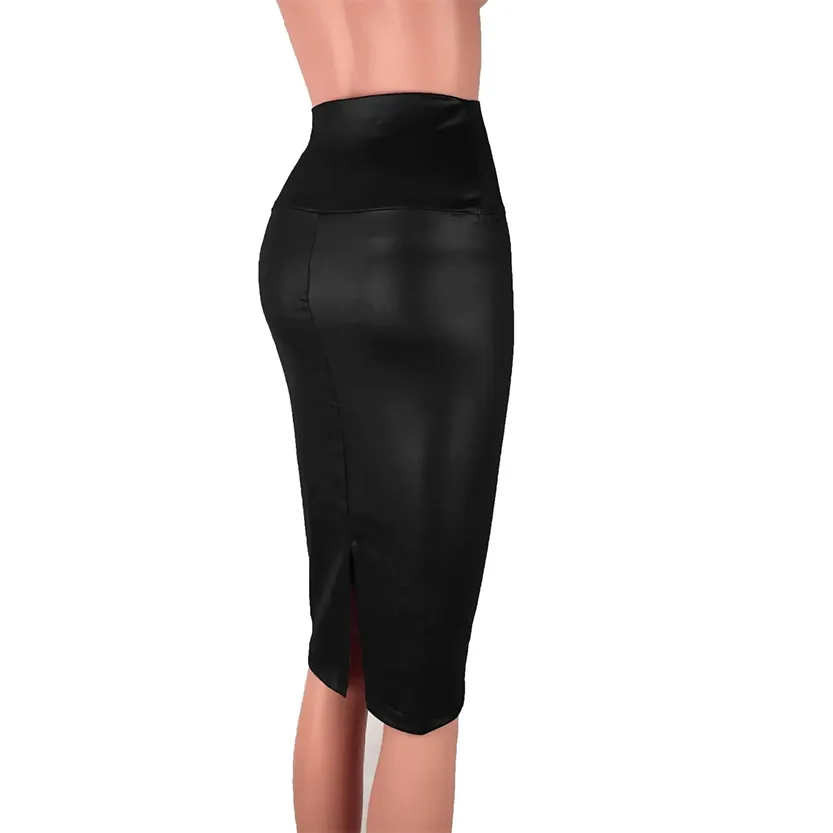 Funki Buys | Skirts | Women's Faux Leather Fitted Pencil Skirts