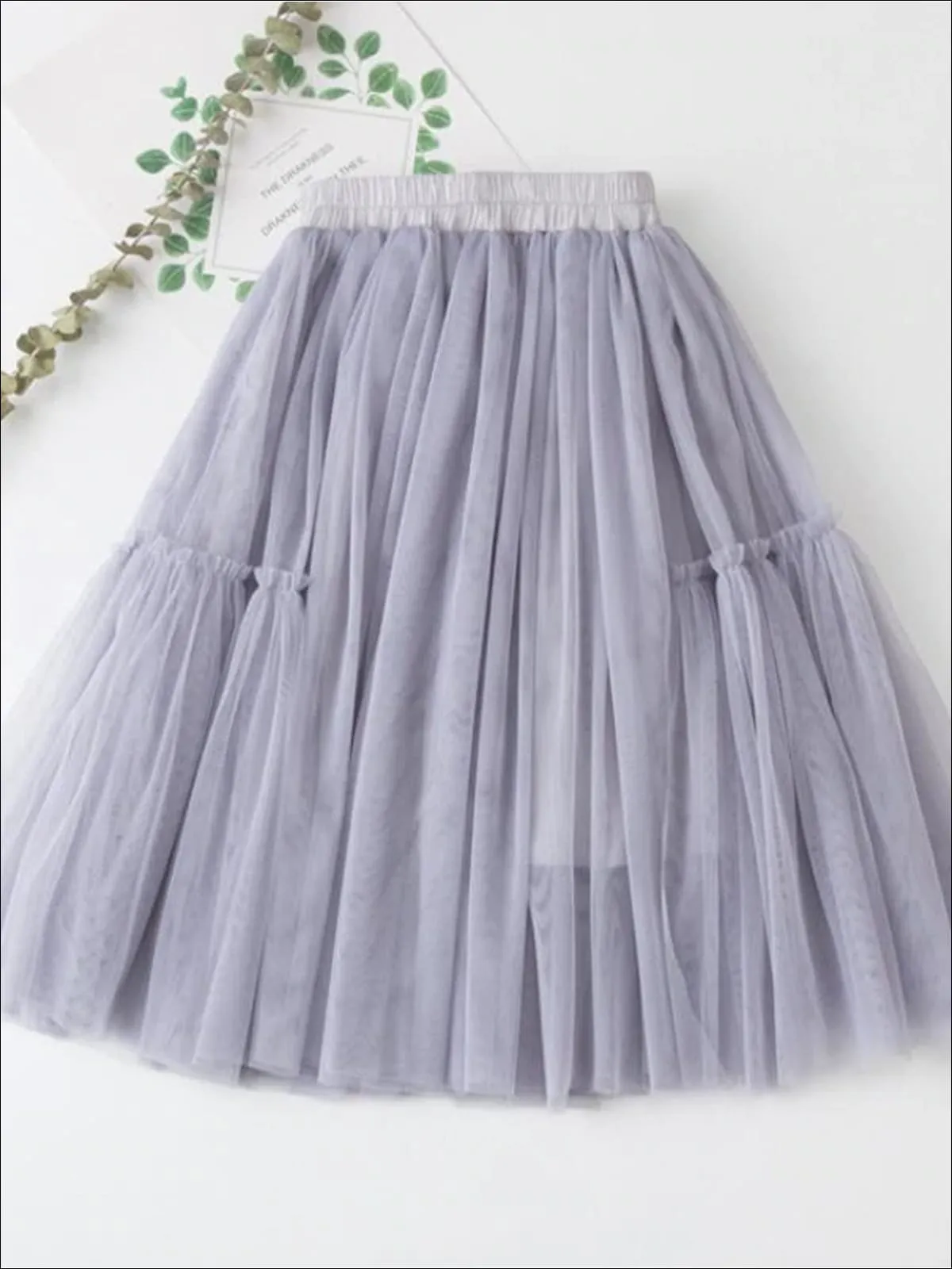 Girls Fall Elastic Waist Tutu Skirt
