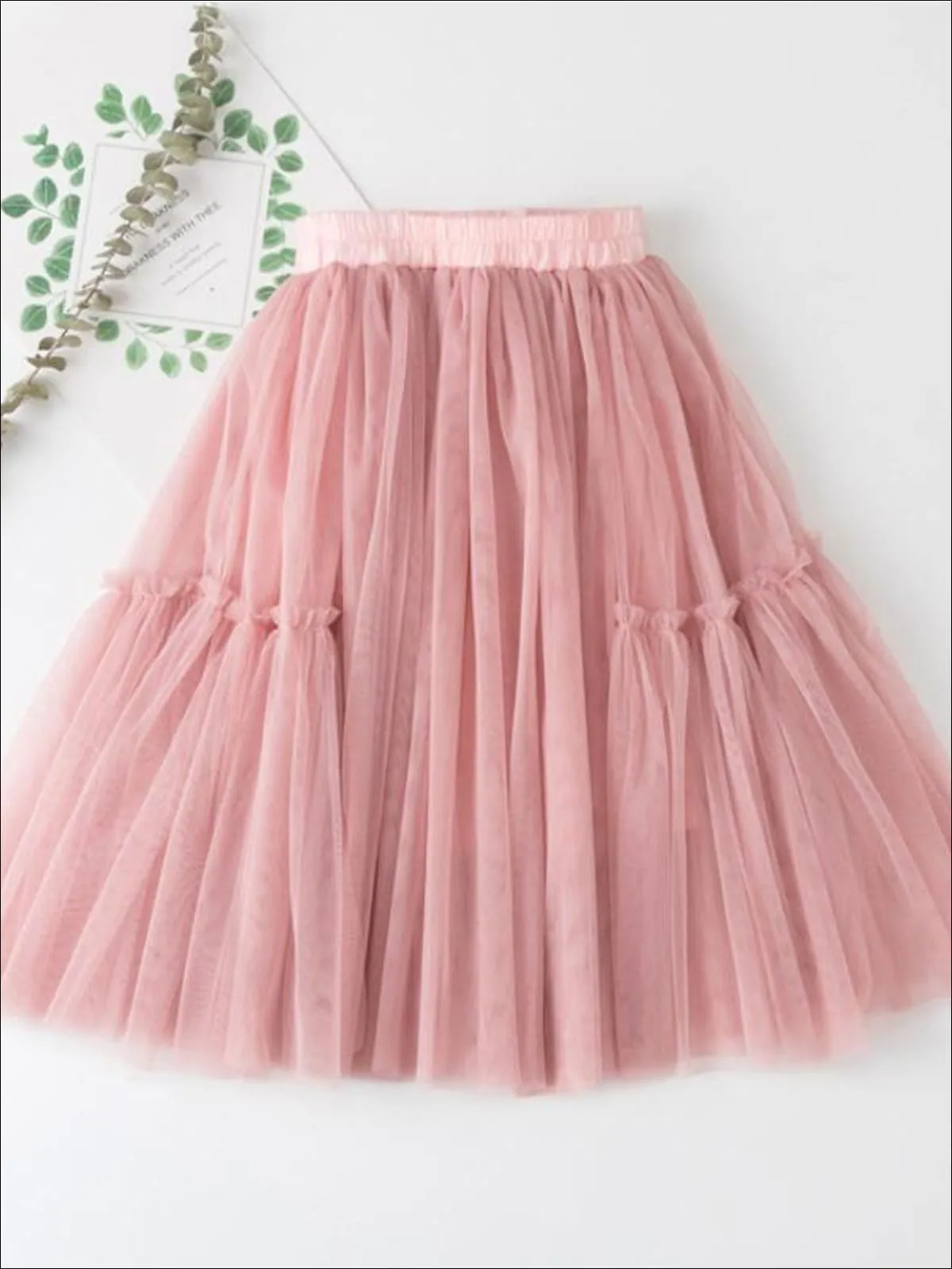 Girls Fall Elastic Waist Tutu Skirt