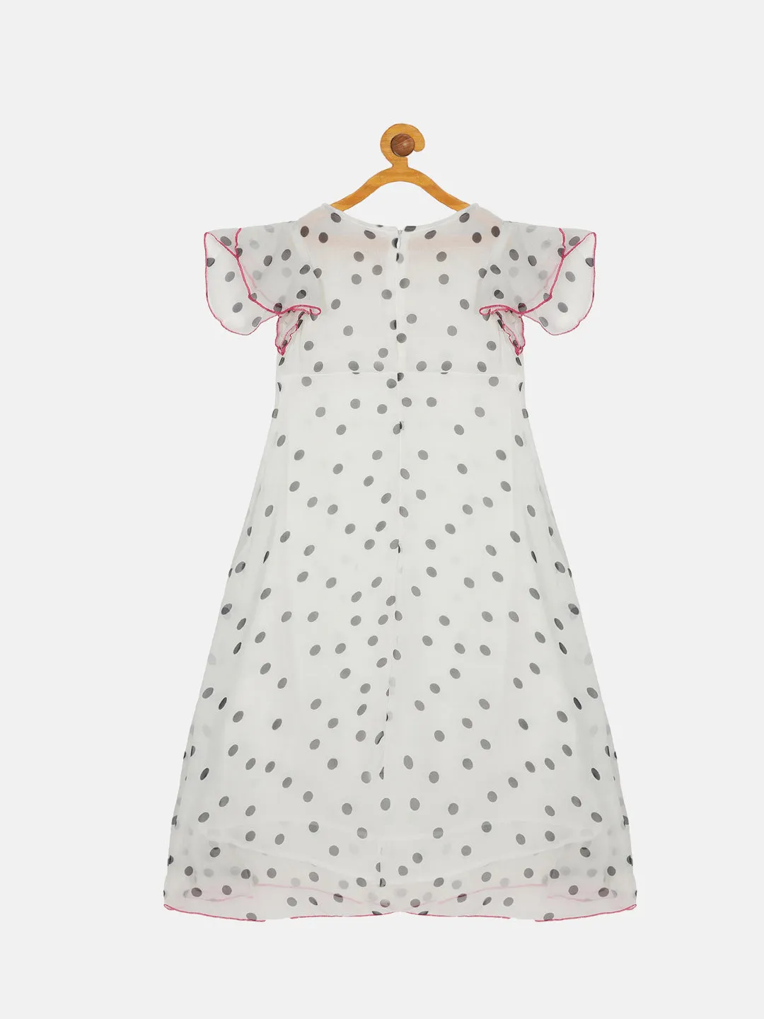 Girls Frill Layer Bell Sleeves Flare Dress