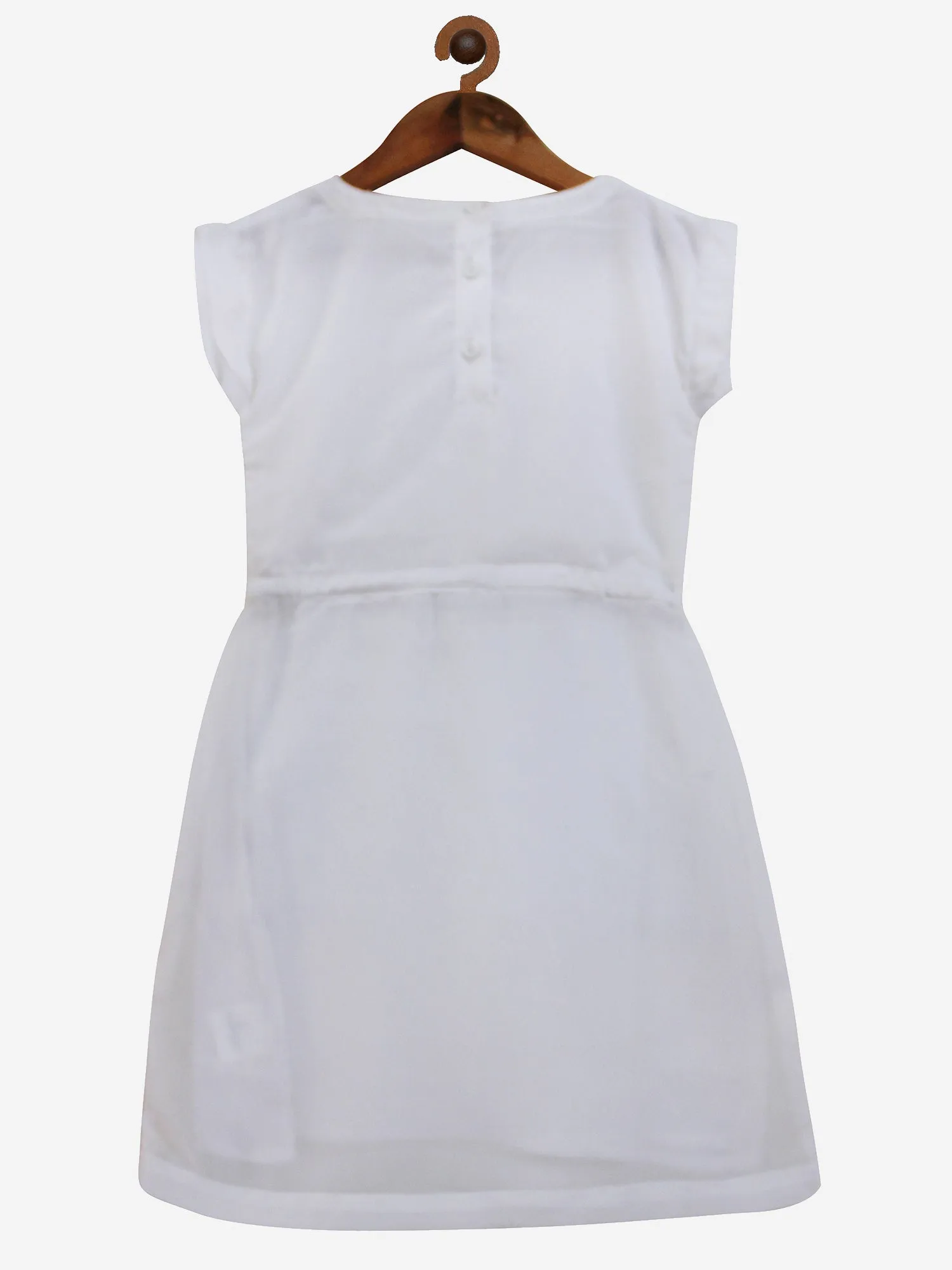 Girls Georgette Dress With Sequinned Pocket