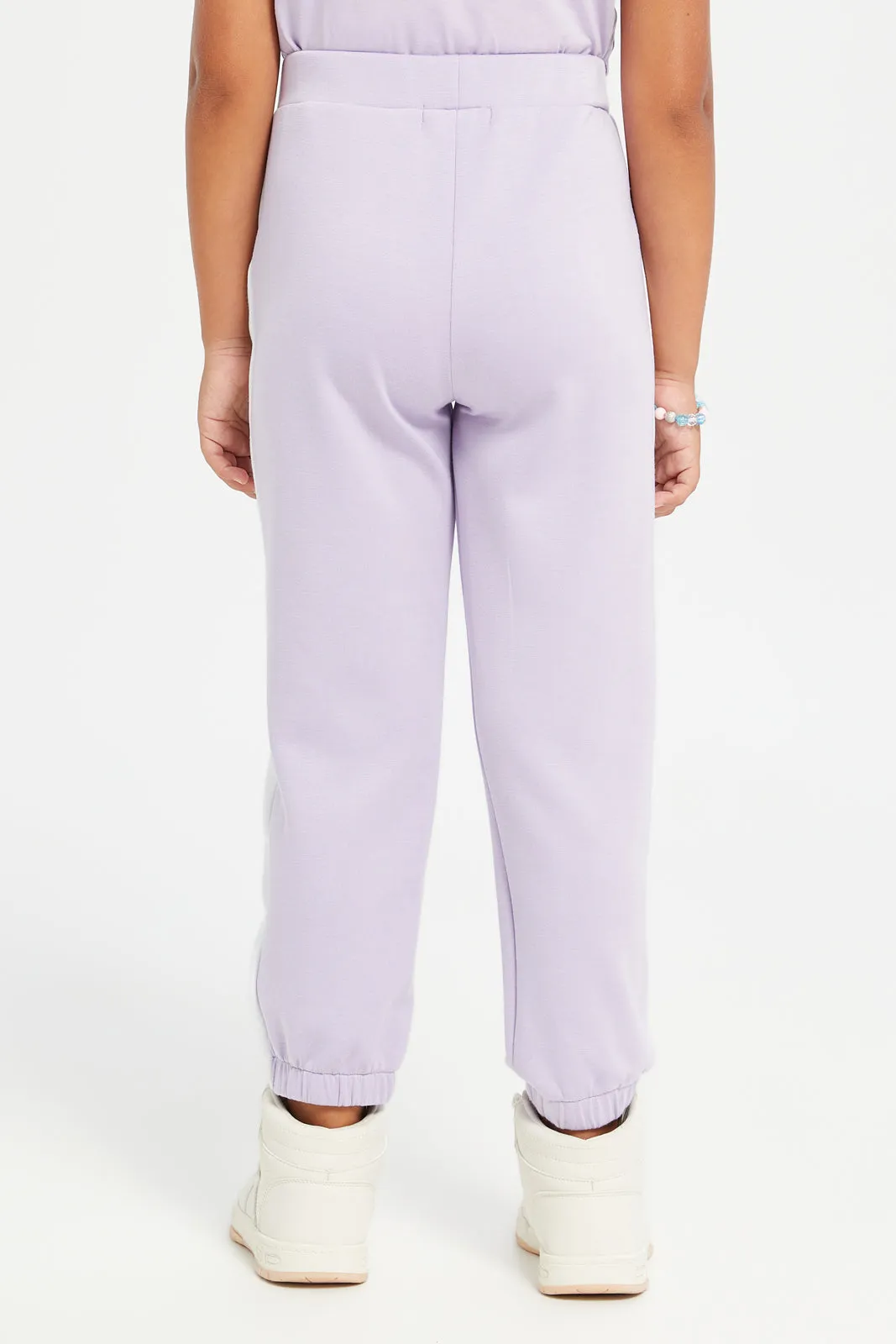 Girls Lilac Sunshine Print Track Pant