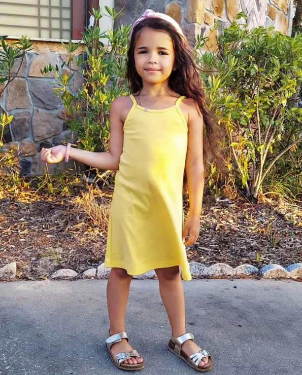 Girls Soft Cotton Camisole Dress  | Lavender