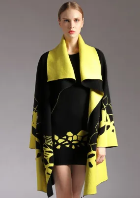 Handmade cashmere reversible coat