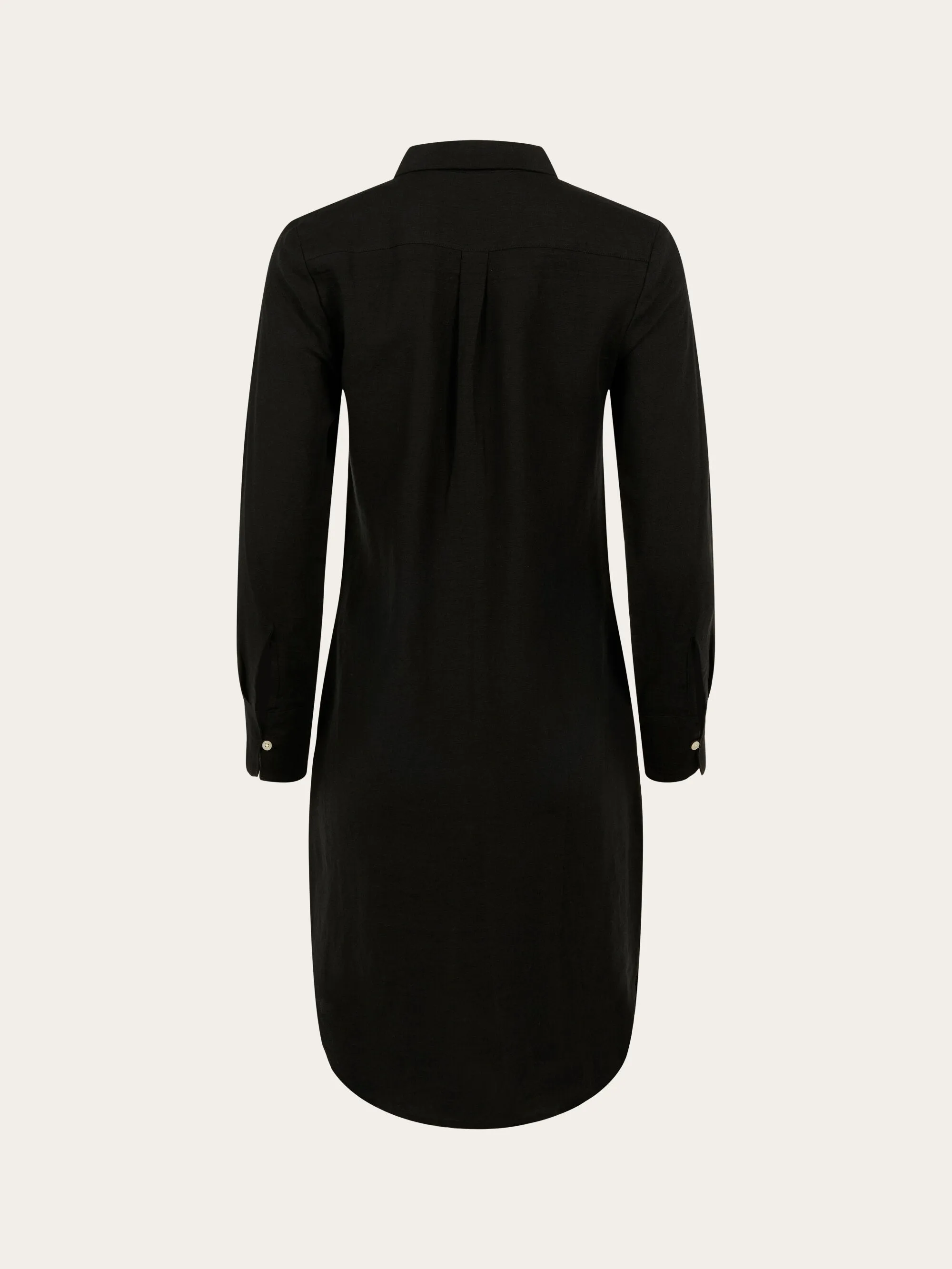 HEATHER classic linen dress - Black Jet