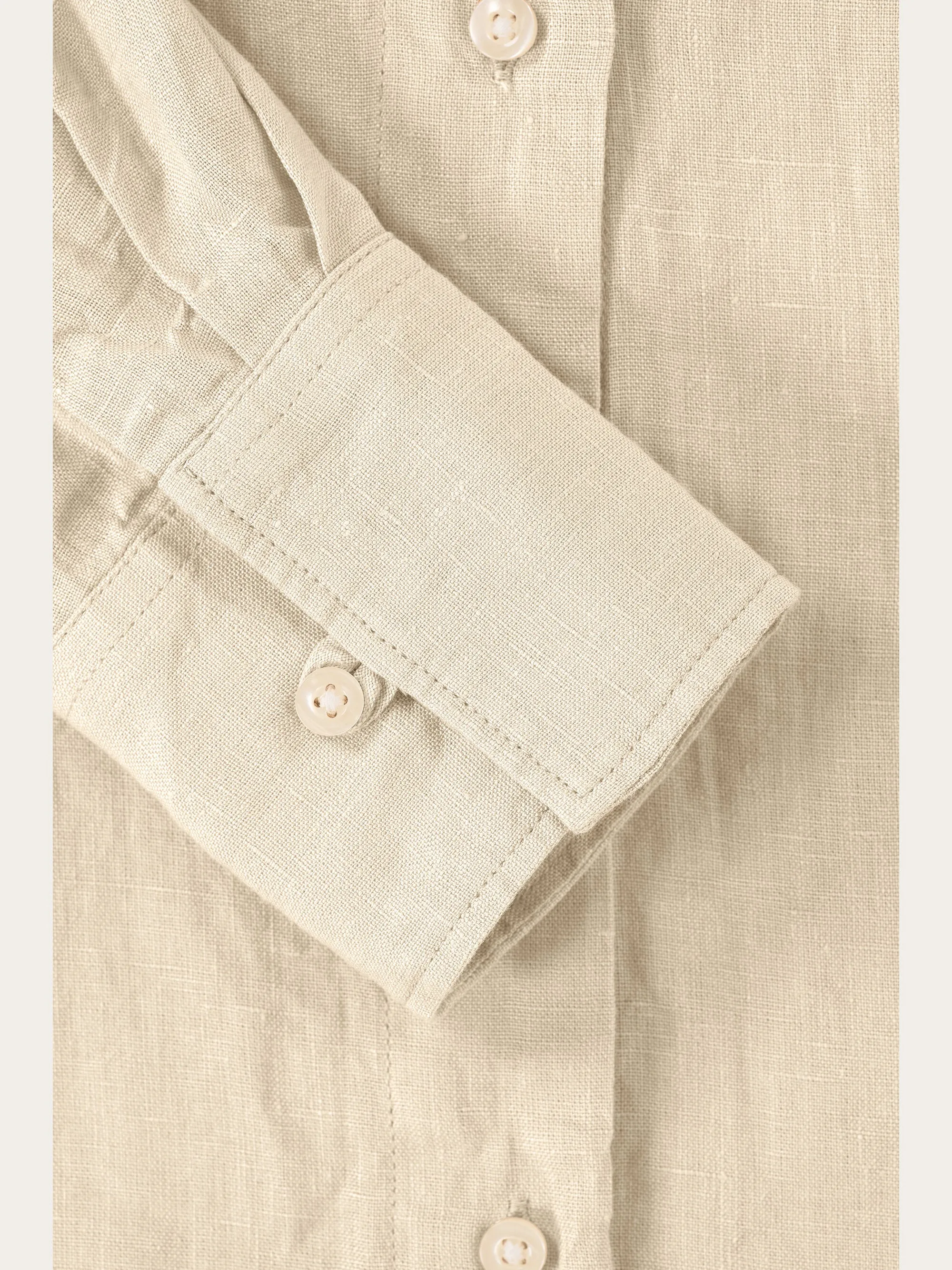 HEATHER classic linen dress - Buttercream