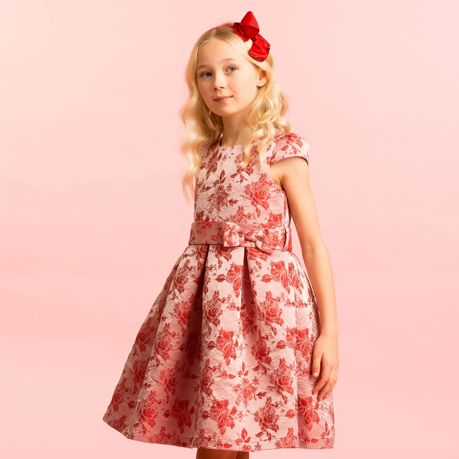 Holly Hastie Charlotte Red Floral Designer Girls Party Dress