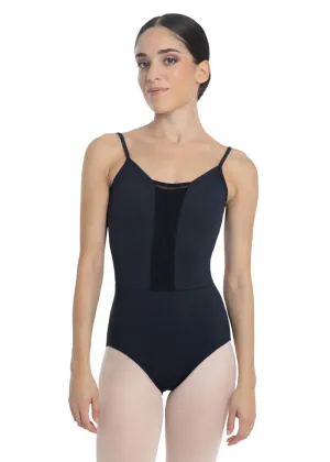 Intermezzo Mesh Panel Camisole Leotard (Black)