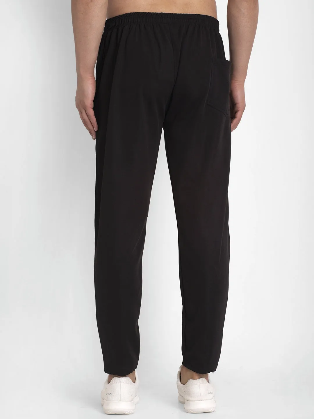 Jashvi Men's Black Solid Track Pants