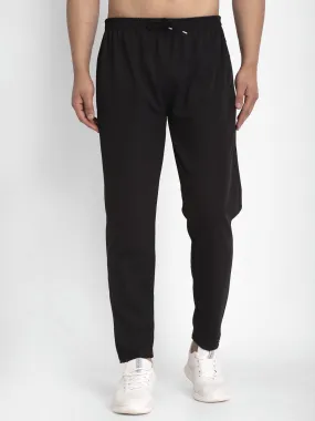 Jashvi Men's Black Solid Track Pants