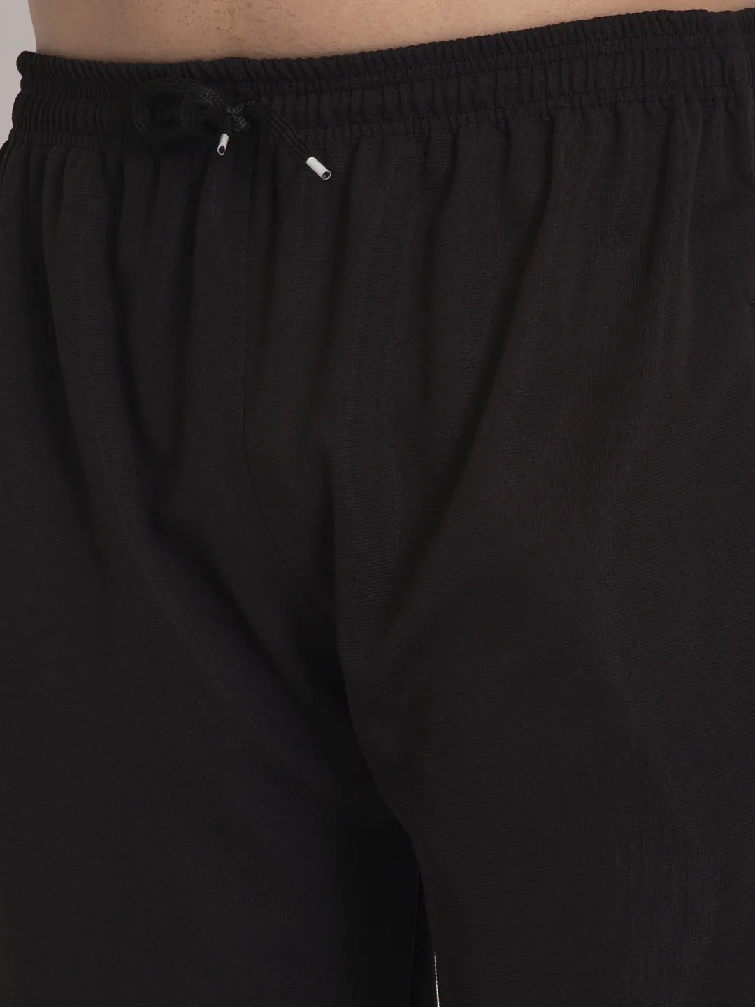 Jashvi Men's Black Solid Track Pants
