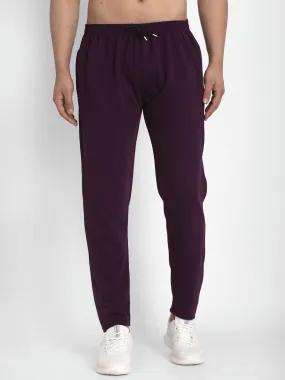 Jashvi Men's Purple Solid Track Pants