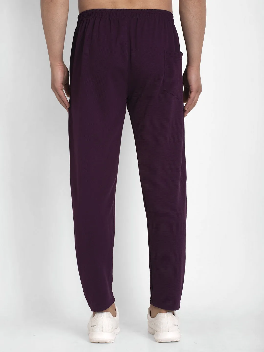 Jashvi Men's Purple Solid Track Pants