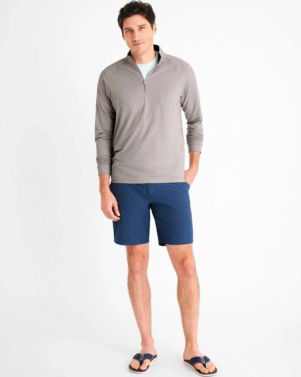 Johnnie-O Freeborne Prep-Formance Pullover Sweater - Seal*