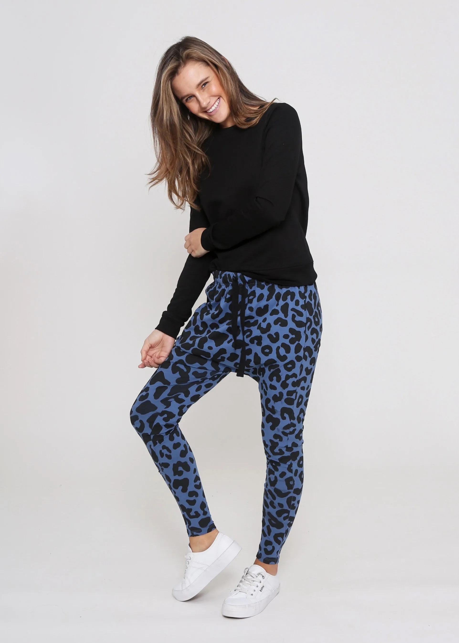 Jordan Joggers - Denim Leopard