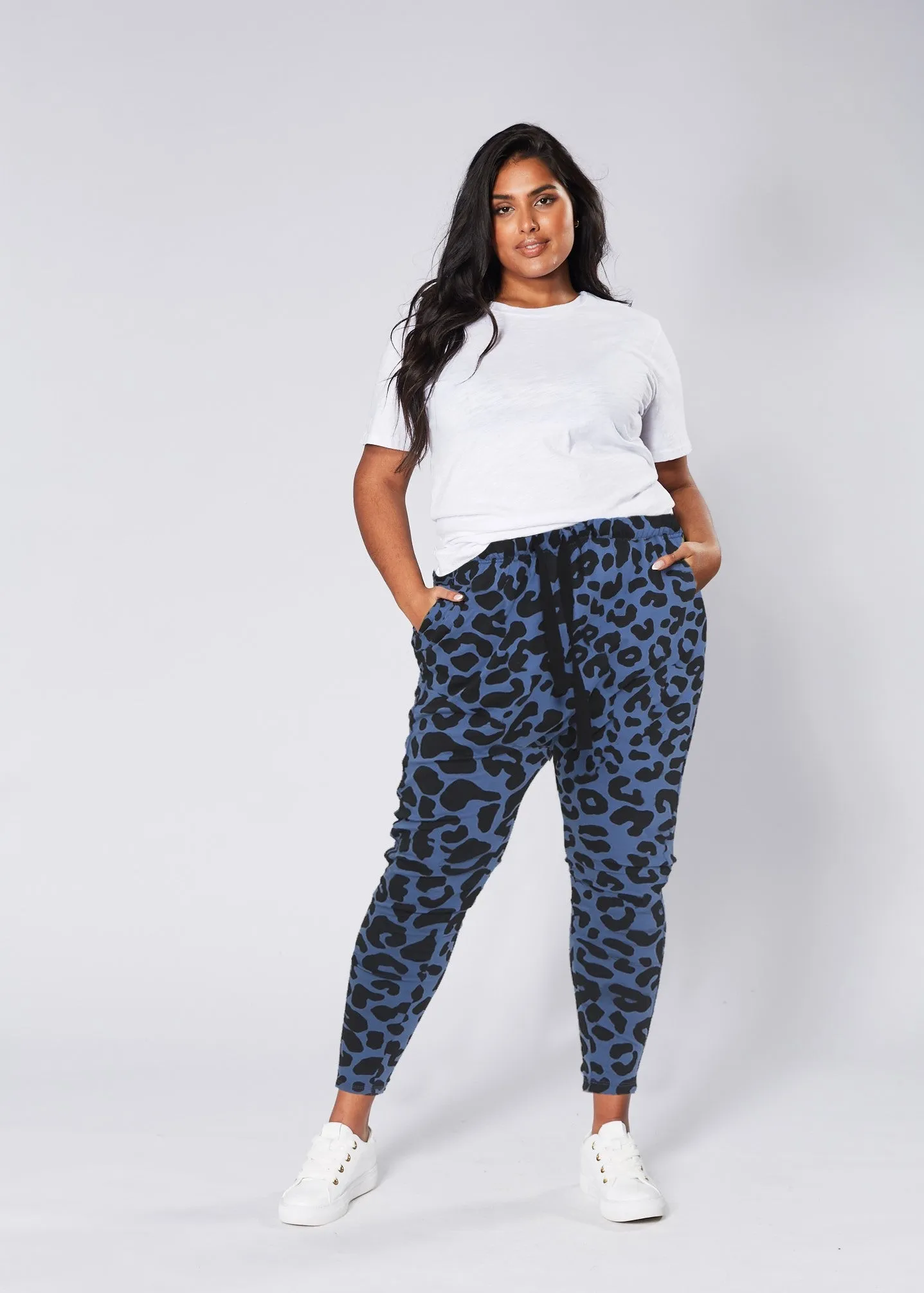 Jordan Joggers - Denim Leopard