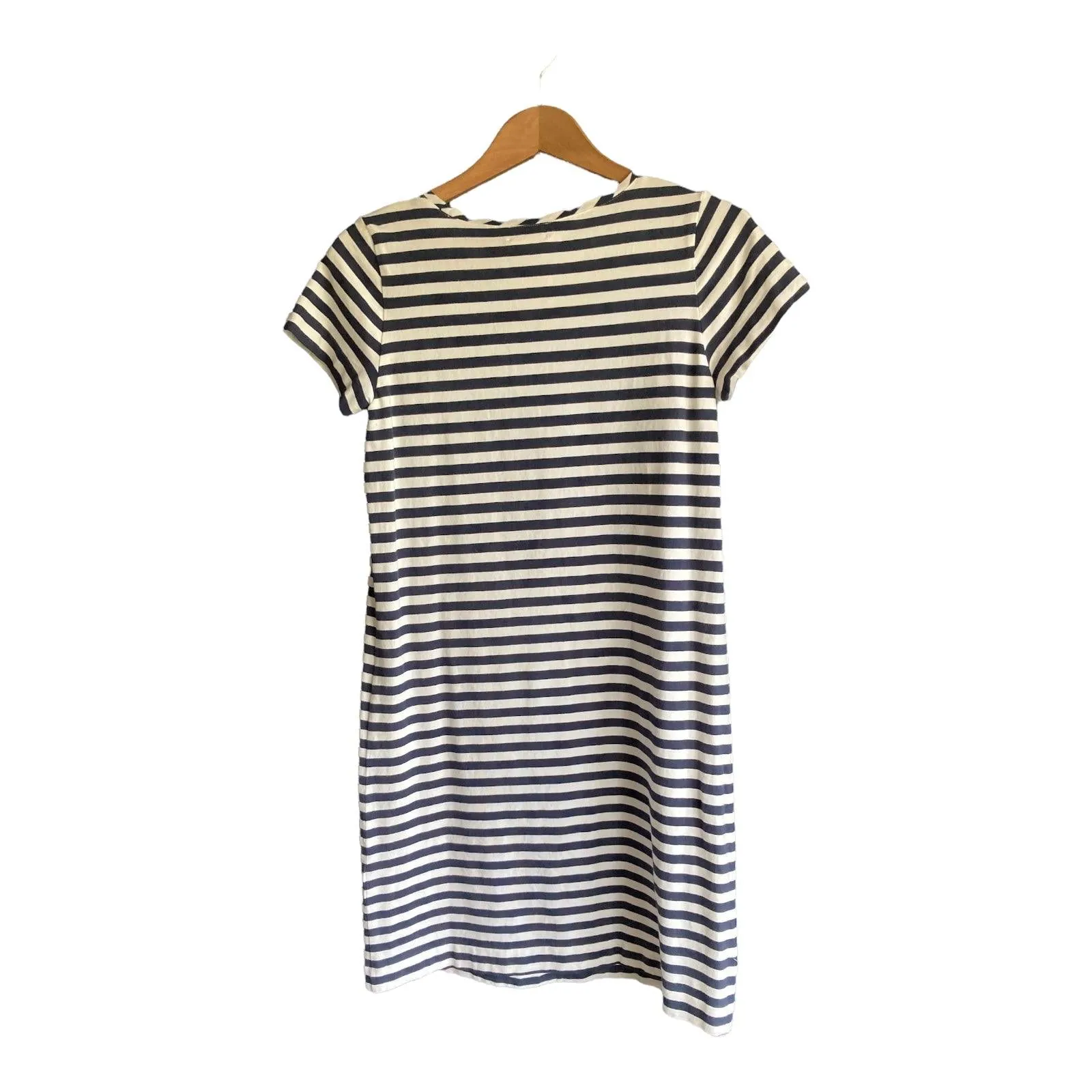 Kate Spade Cotton Navy/White Striped Short Sleeved Dress UK Size Small