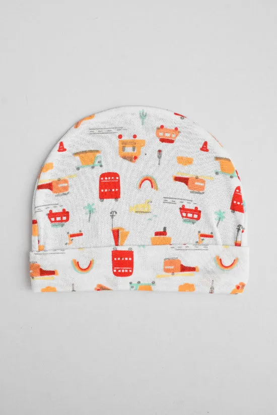 Kid's Printed Classic New Born Cap