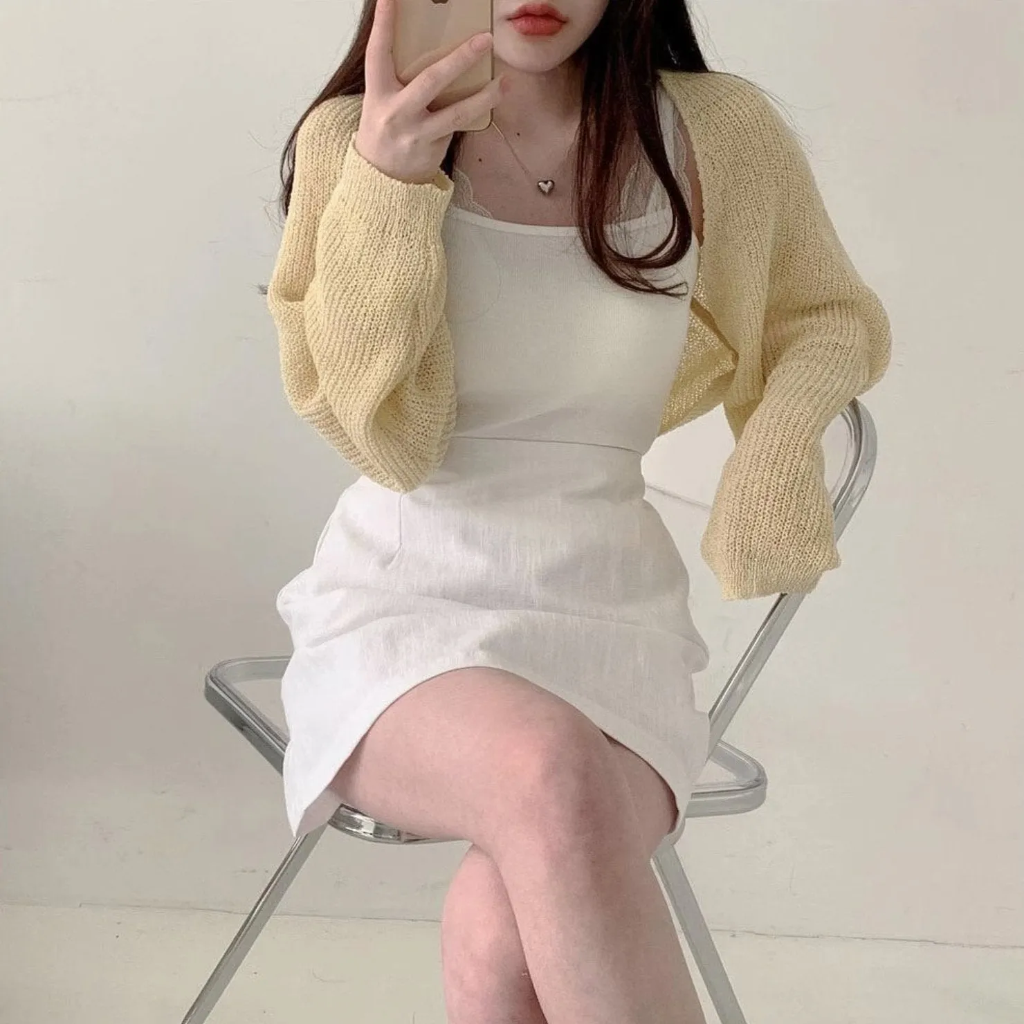 KNITTED CROP SWEATER