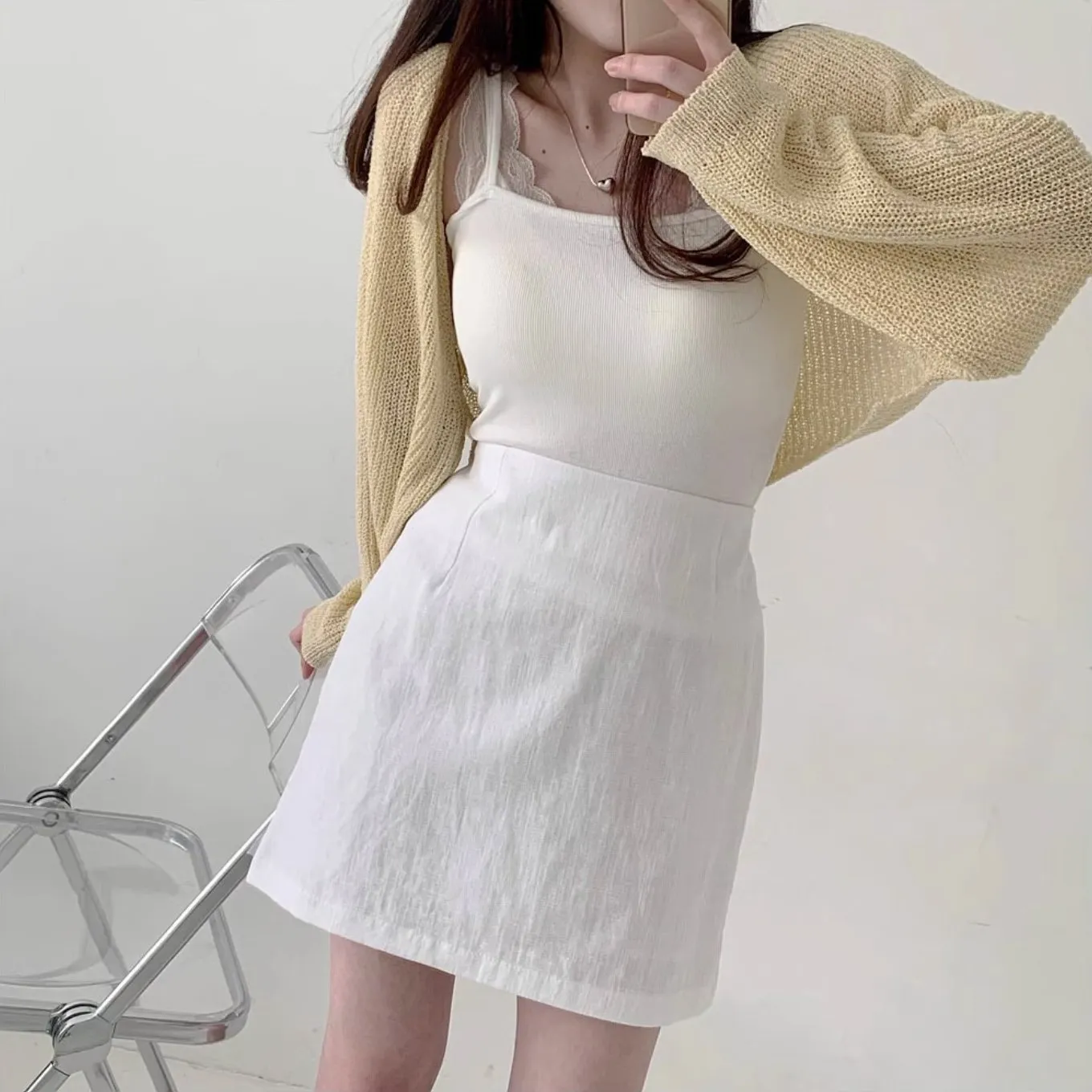 KNITTED CROP SWEATER