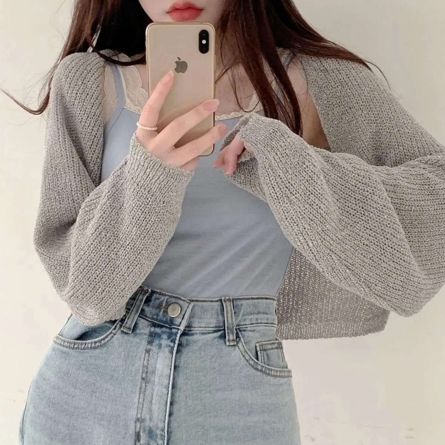 KNITTED CROP SWEATER
