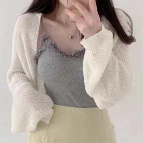 KNITTED CROP SWEATER